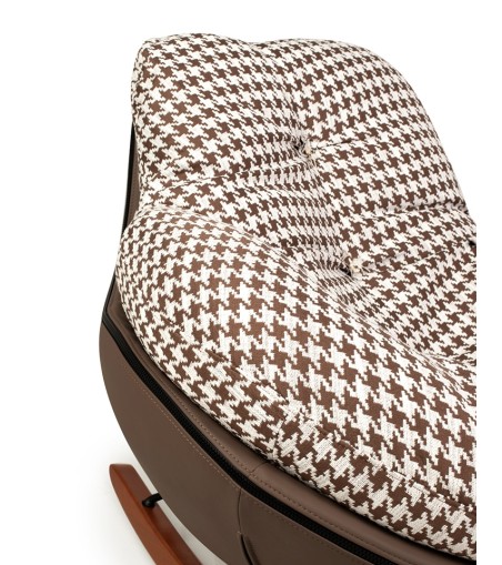 Fotel bujany FATTY brązowa pepitka