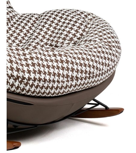 Fotel bujany FATTY brązowa pepitka