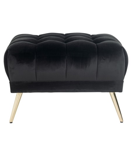 RICHMOND pufa HUXLEY ANTRACIET - welur, szczotkowane złoto