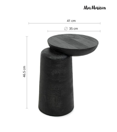 MaMaison stolik ELIAS 41 czarny / drewno
