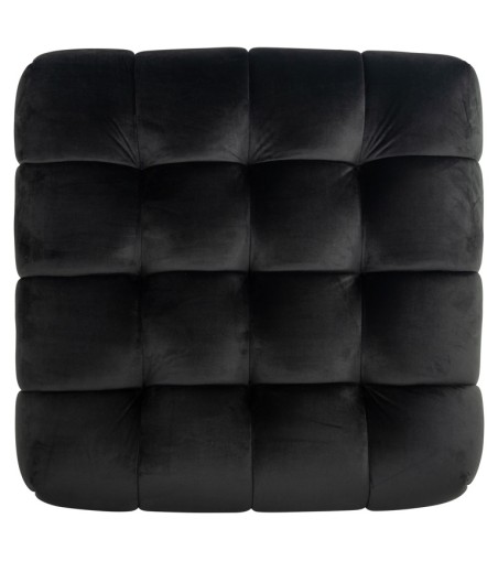 RICHMOND pufa HUXLEY ANTRACIET - welur, szczotkowane złoto