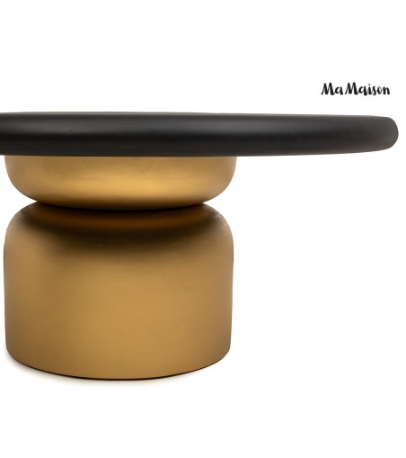 MaMaison stolik kawowy LEONARDO 91 złoty  / czarny