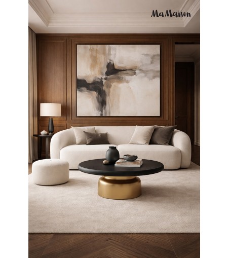 MaMaison stolik kawowy LEONARDO 91 złoty  / czarny