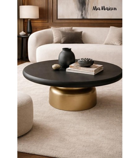 MaMaison stolik kawowy LEONARDO 91 złoty  / czarny