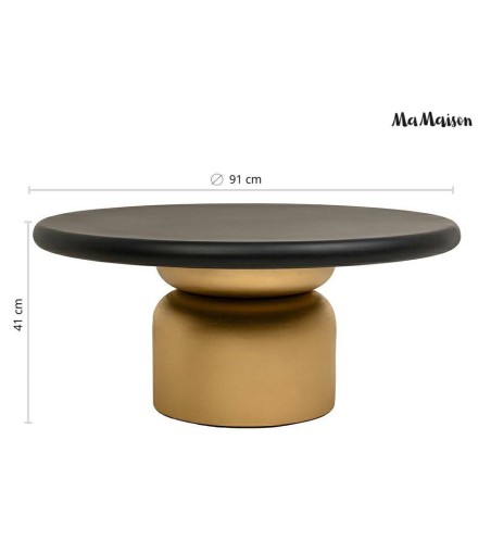 MaMaison stolik kawowy LEONARDO 91 złoty  / czarny
