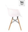 MODESTO fotel DAW DSW biały - polipropylen, nogi bukowe