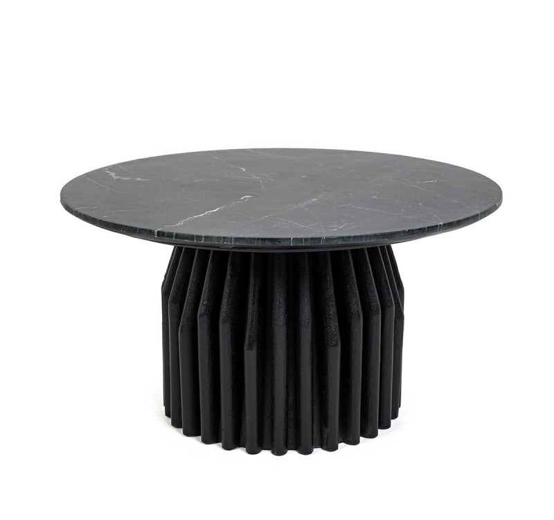 MaMaison stolik kawowy LEVANTE 75 czarny  marmur / drewno