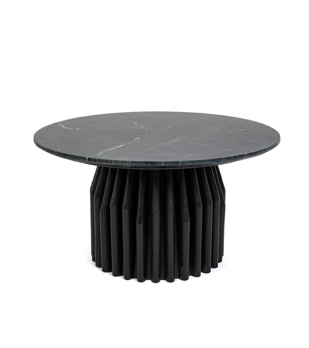 MaMaison stolik kawowy LEVANTE 75 czarny  marmur / drewno