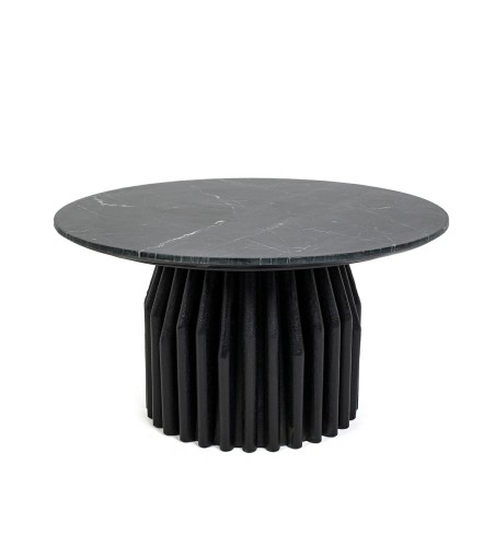 MaMaison stolik kawowy LEVANTE 75 czarny  marmur / drewno