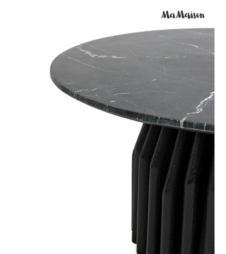 MaMaison stolik kawowy LEVANTE 75 czarny  marmur / drewno