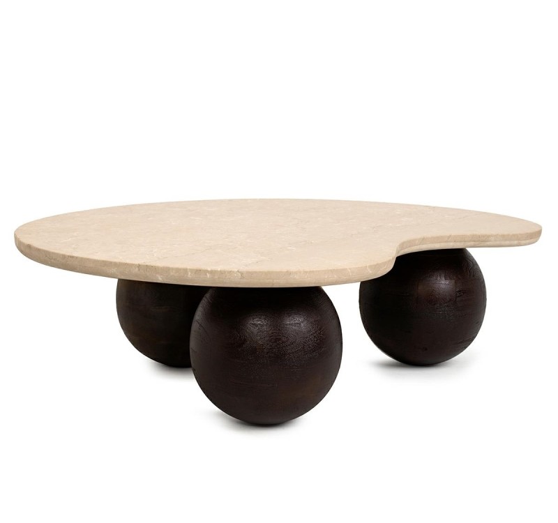 MaMaison stolik kawowy ORGANIC 106        trawertyn / drewno