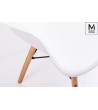MODESTO fotel DAW DSW biały - polipropylen, nogi bukowe