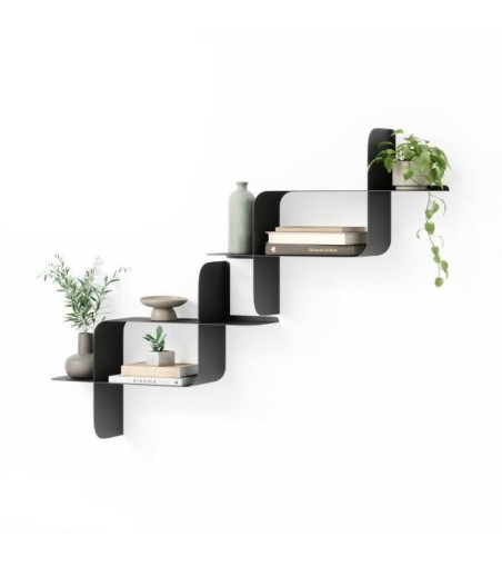 UMBRA zestaw 2 półek ściennych MONTAGE    czarny