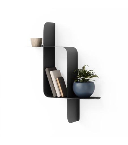 UMBRA zestaw 2 półek ściennych MONTAGE    czarny