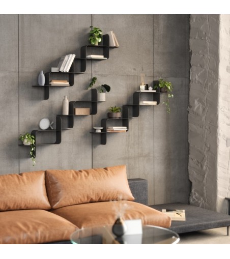 UMBRA zestaw 2 półek ściennych MONTAGE    czarny