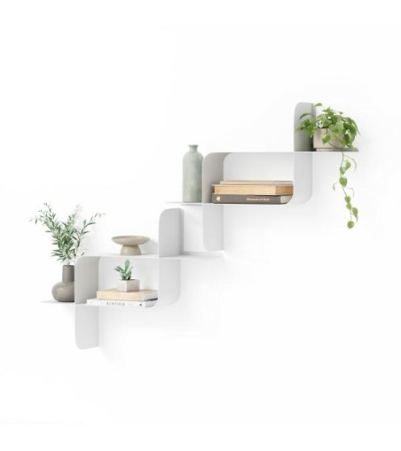 UMBRA zestaw 2 półek ściennych MONTAGE    biały