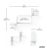 UMBRA zestaw 2 półek ściennych MONTAGE    biały
