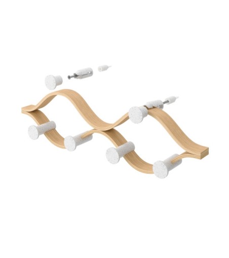 UMBRA wieszak MONTAGE 6 biały /           naturalny