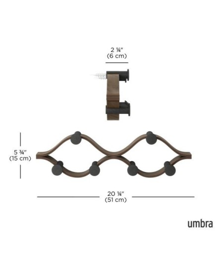 UMBRA wieszak MONTAGE 6 brązowy