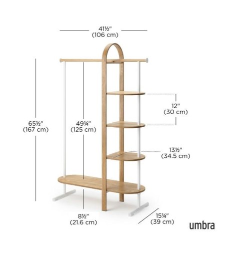UMBRA wieszak na ubrania BELLWOOD biały