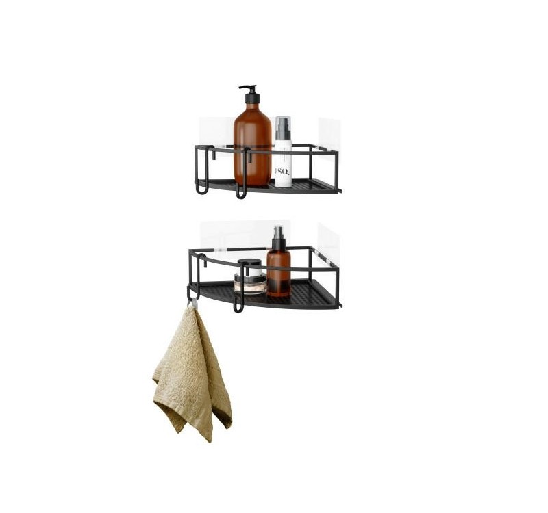 UMBRA zestaw 2 półek narożnych CUBIKO     czarny