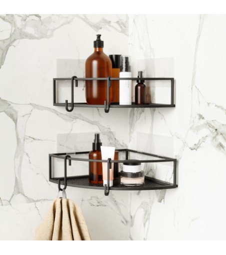 UMBRA zestaw 2 półek narożnych CUBIKO     czarny