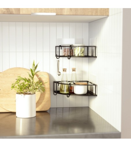 UMBRA zestaw 2 półek narożnych CUBIKO     czarny