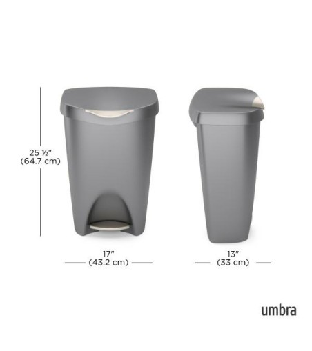 UMBRA kosz na śmieci BRIM szary