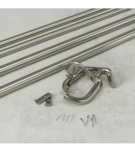 UMBRA karnisz TWILIGHT DOUBLE 76 - 213    cm srebrne