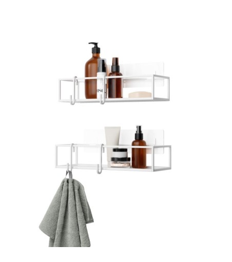 UMBRA zestaw 2 półek prysznicowych        CUBIKO biały