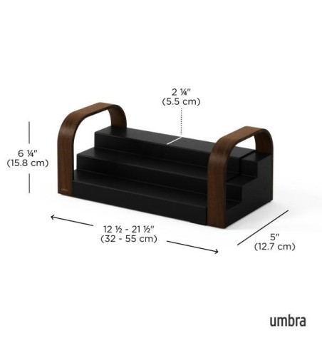 UMBRA półka na przyprawy BELLWOOD czarna  / brązowa