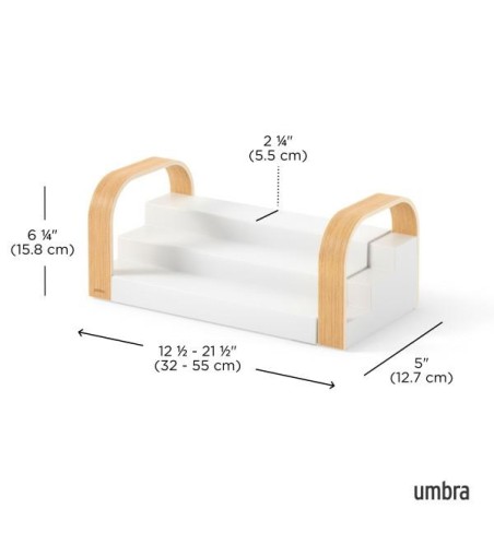 UMBRA półka na przyprawy BELLWOOD biała   / jasnobrązowa