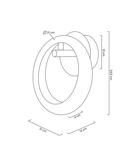 MOOSEE lampa ścienna HELIOS złota