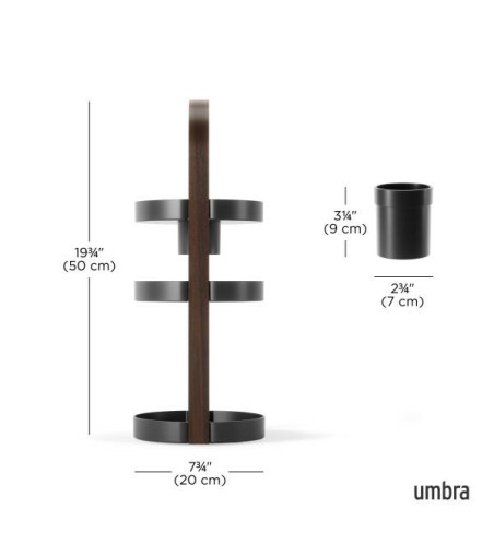UMBRA organizer na kosmetyki BELLWOOD     czarny / brązowy
