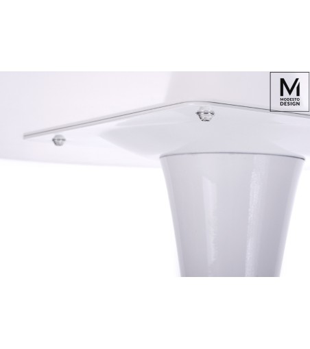 MODESTO stół TULIP FI 90 biały - MDF, podstawa metalowa