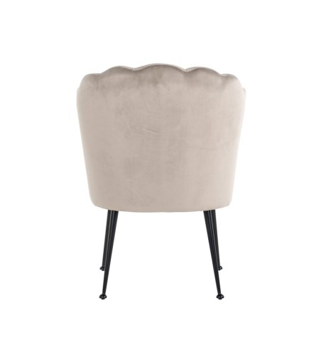 RICHMOND krzesło PIPPA KHAKI - welur,     podstawa czarna