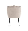 RICHMOND krzesło PIPPA KHAKI - welur,     podstawa czarna