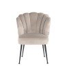RICHMOND krzesło PIPPA KHAKI - welur,     podstawa czarna