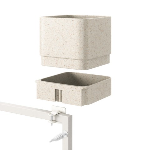 UMBRA zestaw doniczek CUBIKO biały