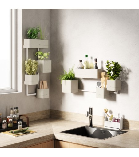 UMBRA zestaw doniczek CUBIKO biały