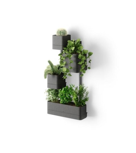 UMBRA zestaw doniczek CUBIKO czarny