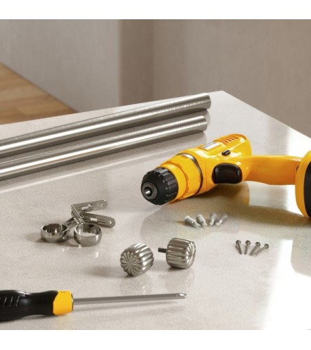 UMBRA karnisz CLEO 168 - 305 cm srebrny