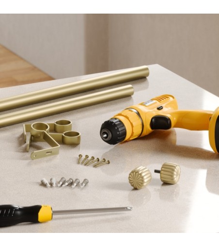 UMBRA karnisz CLEO 168 - 305 cm złoty