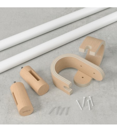 UMBRA karnisz BELLWOOD 107 - 305 cm       biały / brązowy