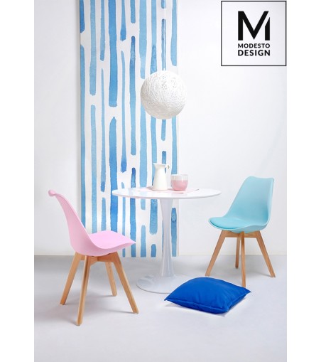 MODESTO stół TULIP FI 90 biały - MDF, podstawa metalowa