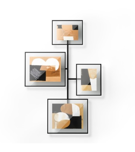 UMBRA zestaw 4 ramek na zdjęcia FLUTE     WALL czarny