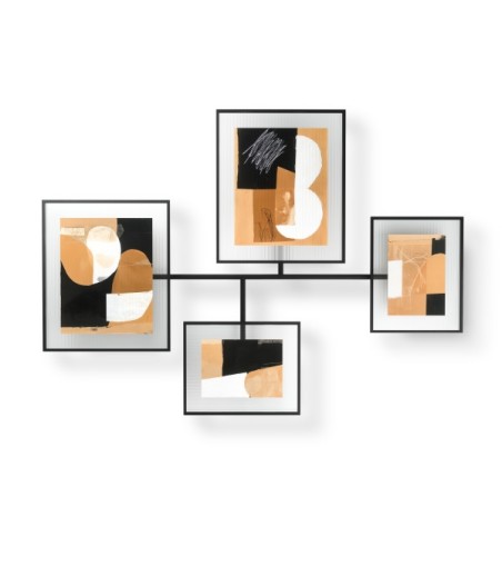 UMBRA zestaw 4 ramek na zdjęcia FLUTE     WALL czarny