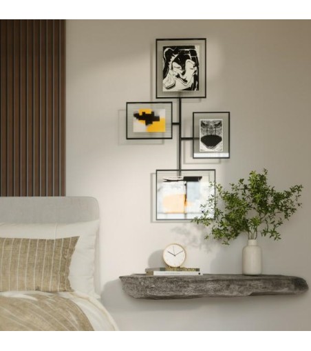 UMBRA zestaw 4 ramek na zdjęcia FLUTE     WALL czarny