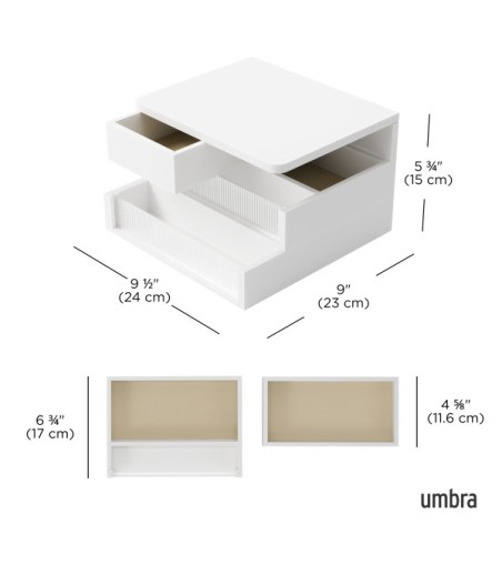 UMBRA pojemnik do przechowywania MALIBU   biały