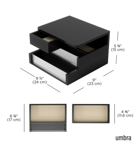 UMBRA pojemnik do przechowywania MALIBU   czarny